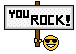sign 'you rock'